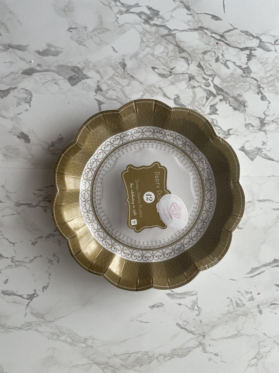 Party Porcelain Small Goud Talking Tables - Afbeelding 3