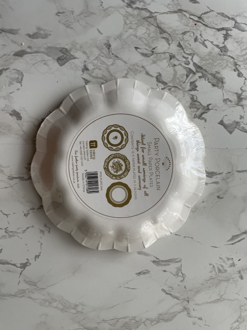 Party Porcelain Small Goud Talking Tables - Afbeelding 2