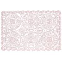 Vinyl kanten placemat 30x45cm roze 4 stuks