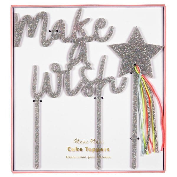 Cake topper Make a Wish Meri Meri van Acryl