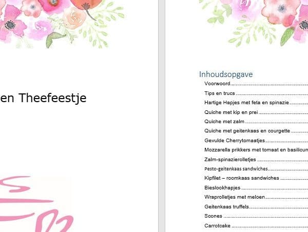 Receptenboek van Theefeestje