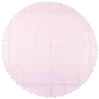 Vinyl rond licht roze kanten tafelkeed 178 cm doorsnede