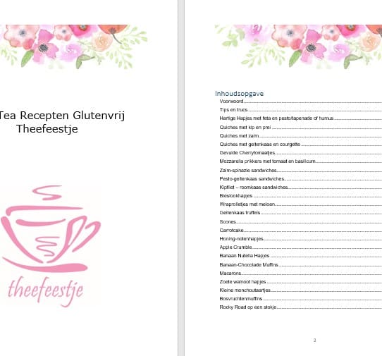 Receptenboek Theefeestje Glutenvrij
